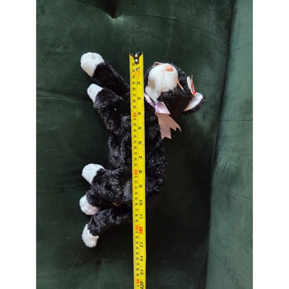 Ty Beanie Buddies 2004 Booties Black White Tuxedo Cat Plush 12'' With Tags